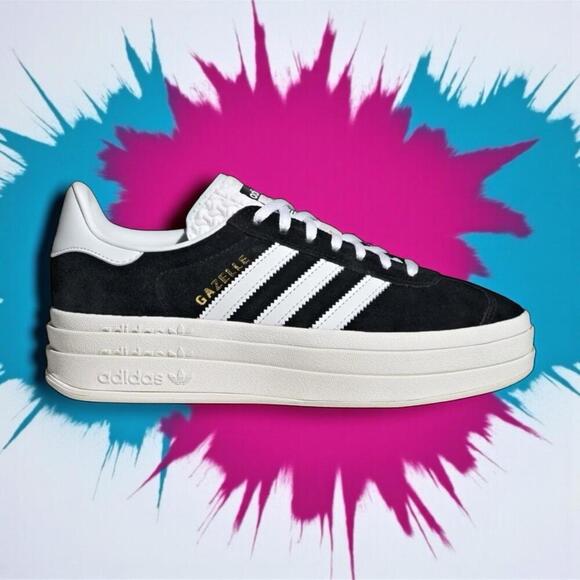 adidas Shoes - Adidas Gazelle Bold Platform Sneakers Shoes Black White HQ6912 Women’s Size 11